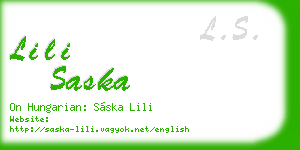 lili saska business card