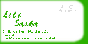 lili saska business card